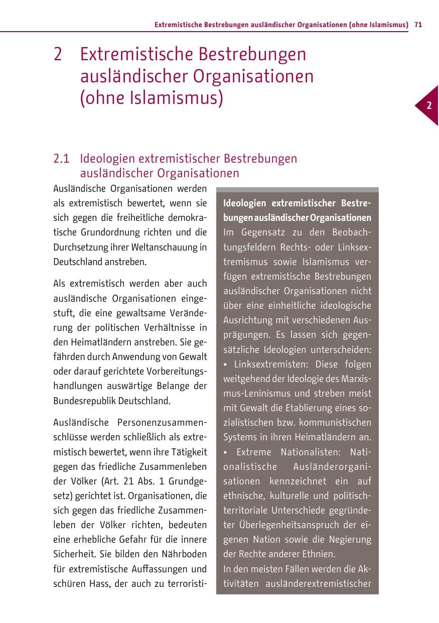 Seite 71 des Verfassungsschutzbericht 2015 Berlin