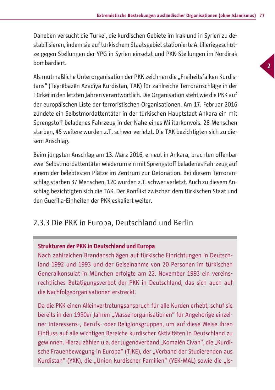 Seite 77 des Verfassungsschutzbericht 2015 Berlin
