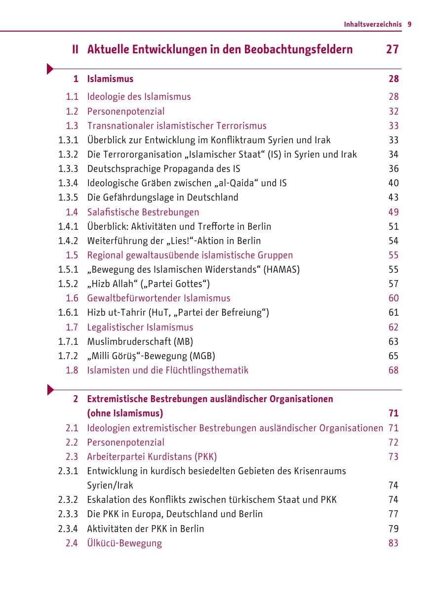 Seite 9 des Verfassungsschutzbericht 2015 Berlin