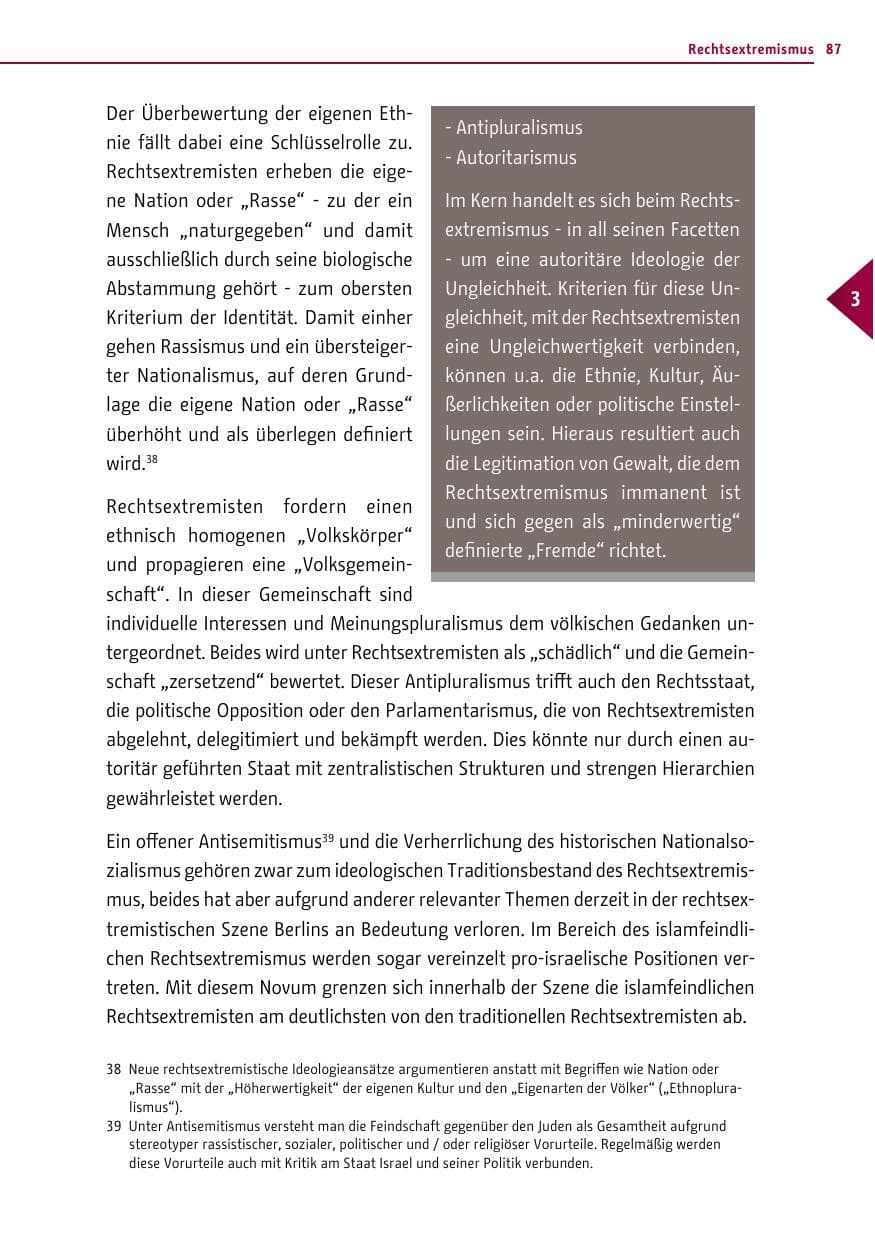 Seite 87 des Verfassungsschutzbericht 2015 Berlin