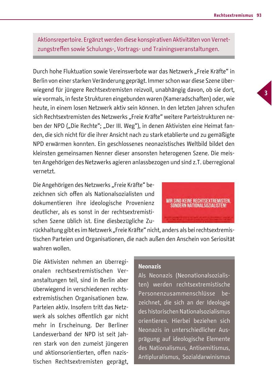Seite 93 des Verfassungsschutzbericht 2015 Berlin