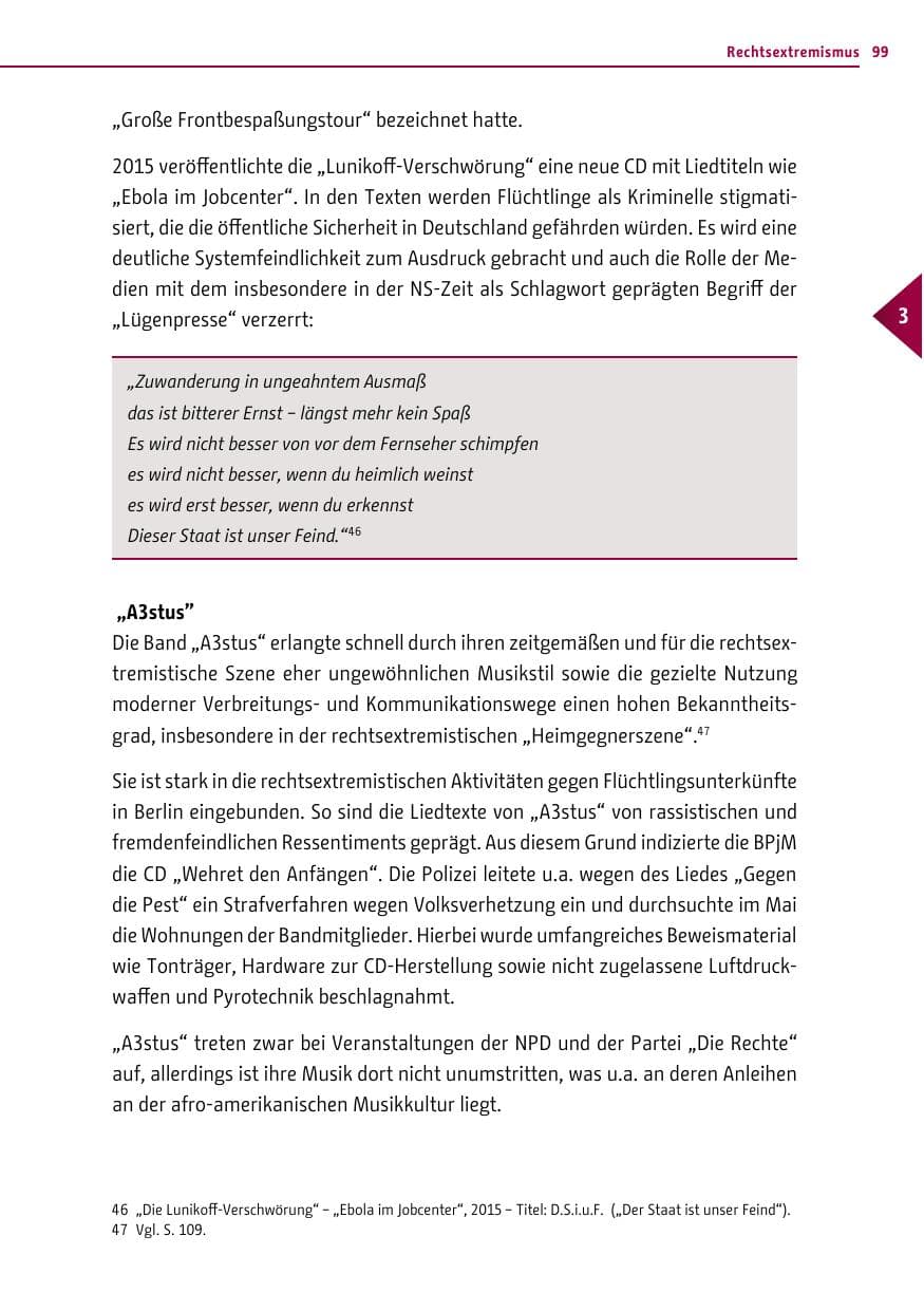 Seite 99 des Verfassungsschutzbericht 2015 Berlin