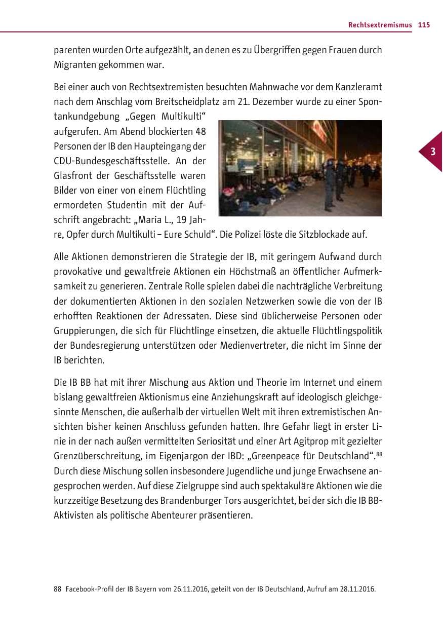 Seite 114 des Verfassungsschutzbericht 2016 Berlin