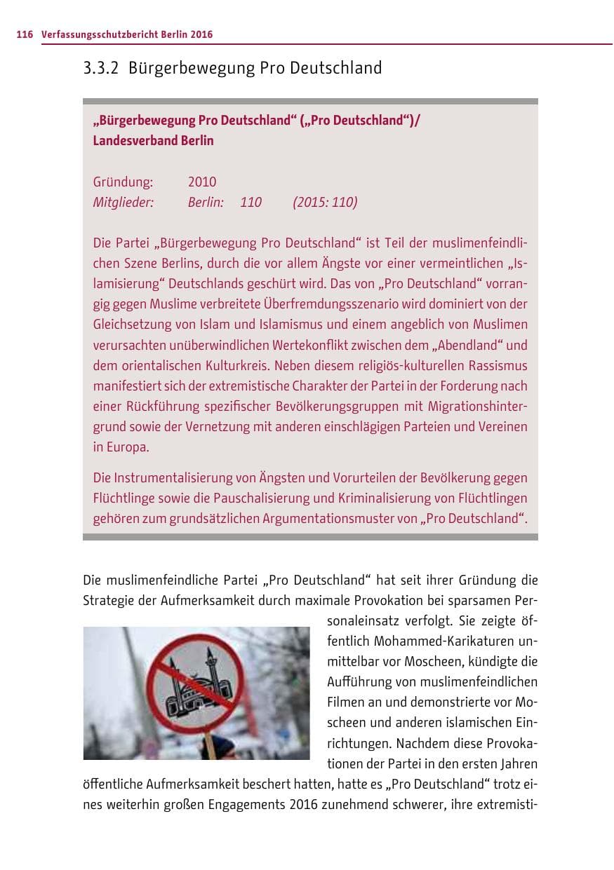 Seite 115 des Verfassungsschutzbericht 2016 Berlin
