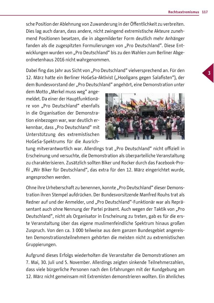 Seite 116 des Verfassungsschutzbericht 2016 Berlin