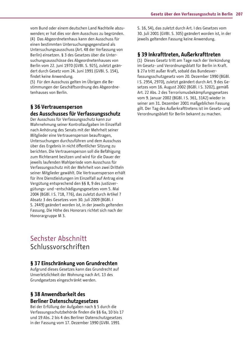 Seite 206 des Verfassungsschutzbericht 2016 Berlin