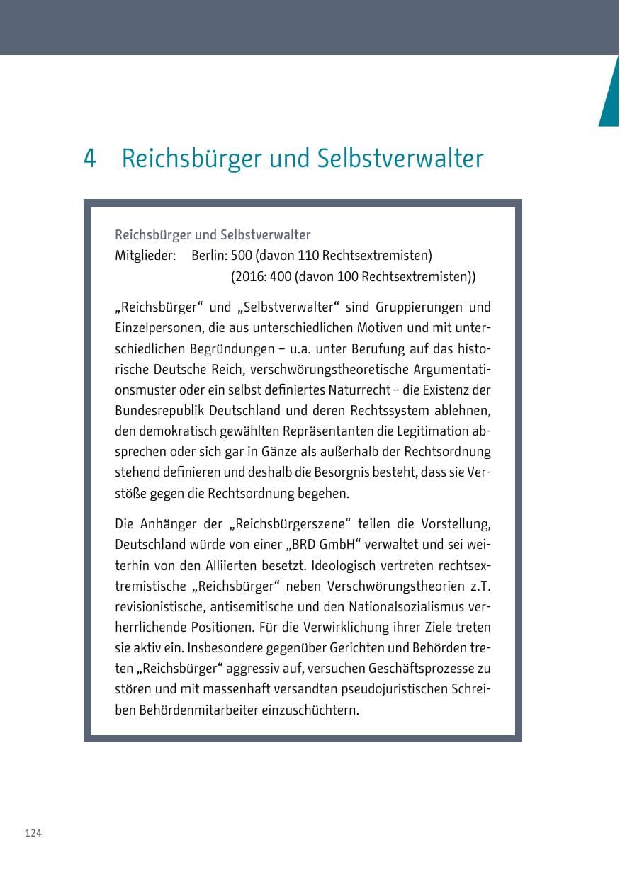 Seite 125 des Verfassungsschutzbericht 2017 Berlin