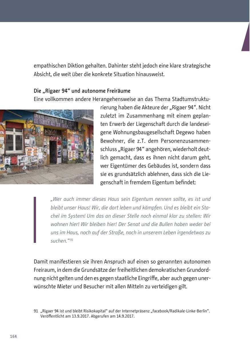 Seite 165 des Verfassungsschutzbericht 2017 Berlin