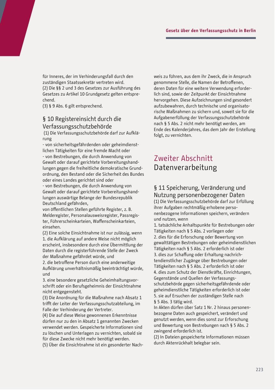 Seite 224 des Verfassungsschutzbericht 2017 Berlin