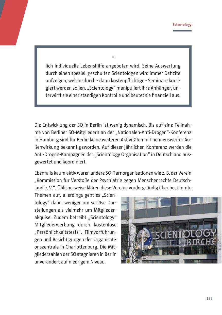 Seite 175 des Verfassungsschutzbericht 2018 Berlin