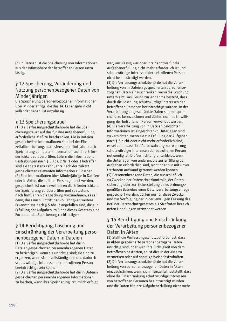 Seite 198 des Verfassungsschutzbericht 2018 Berlin