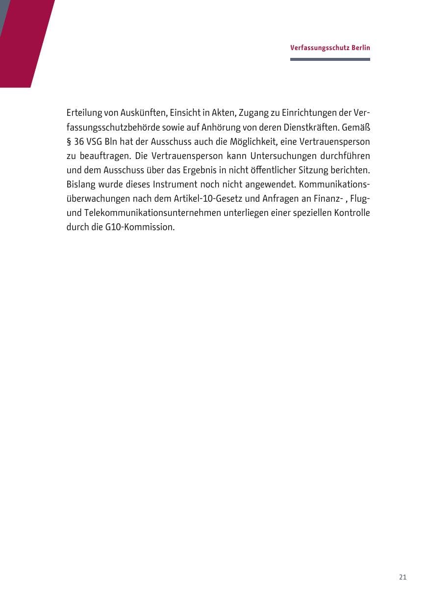 Seite 21 des Verfassungsschutzbericht 2018 Berlin