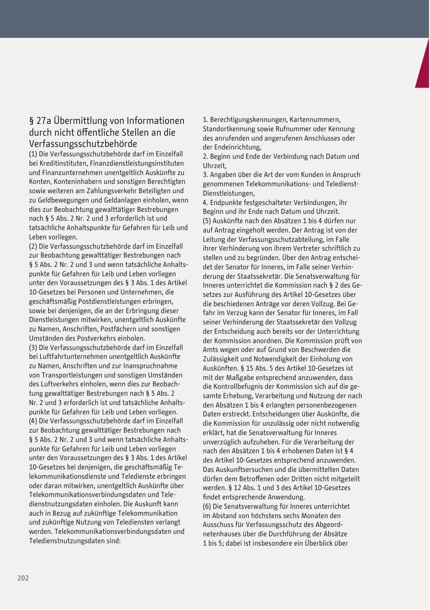 Seite 202 des Verfassungsschutzbericht 2018 Berlin