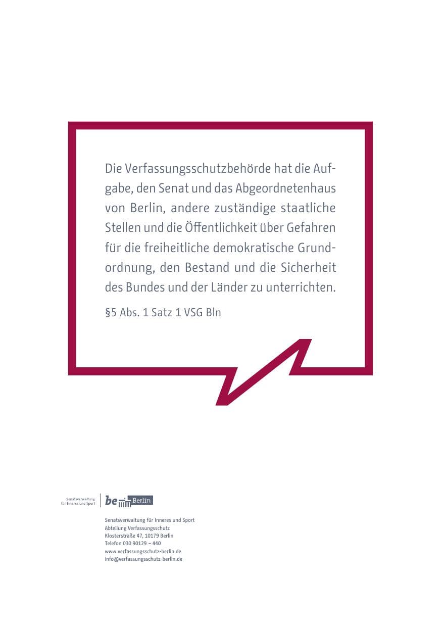 Seite 226 des Verfassungsschutzbericht 2018 Berlin