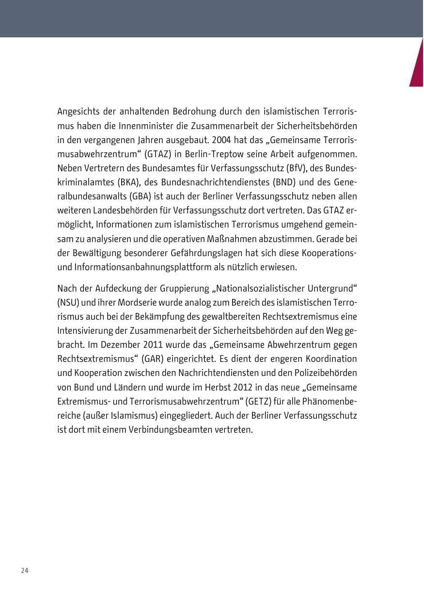 Seite 24 des Verfassungsschutzbericht 2018 Berlin