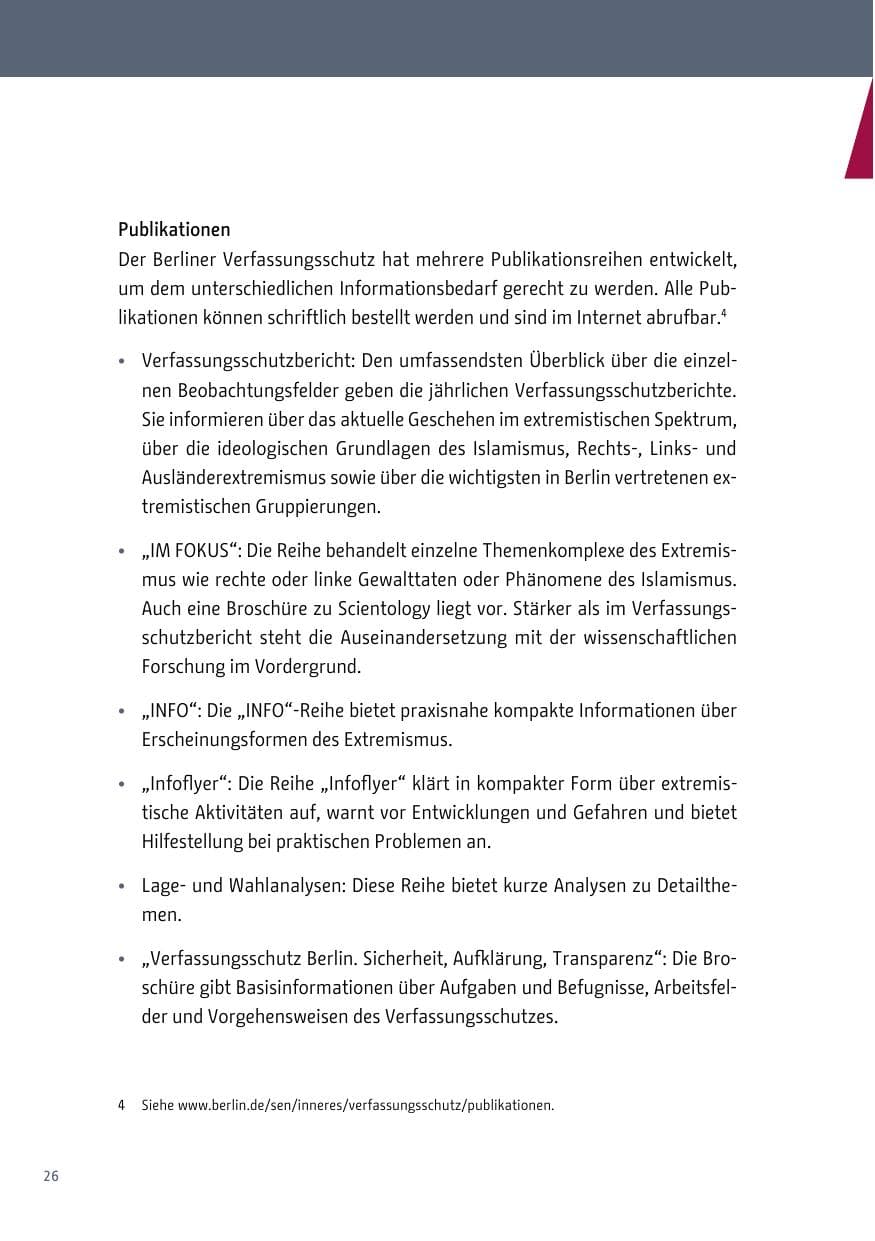 Seite 26 des Verfassungsschutzbericht 2018 Berlin