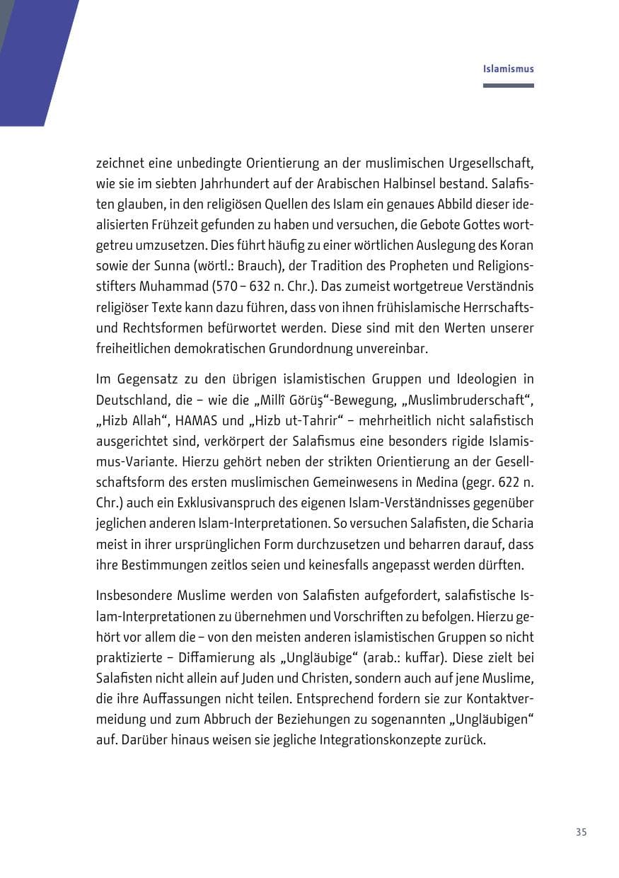 Seite 35 des Verfassungsschutzbericht 2018 Berlin