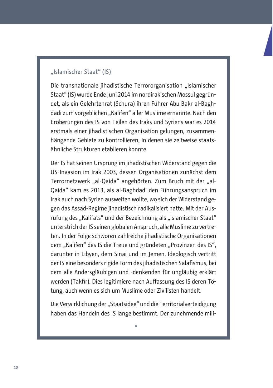Seite 48 des Verfassungsschutzbericht 2018 Berlin