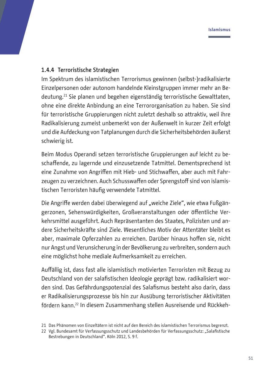 Seite 51 des Verfassungsschutzbericht 2018 Berlin