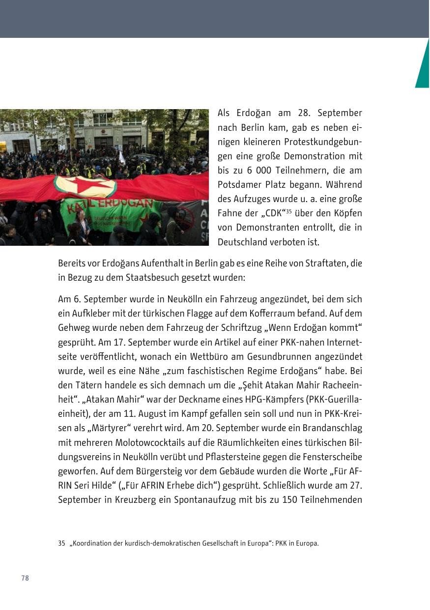 Seite 78 des Verfassungsschutzbericht 2018 Berlin