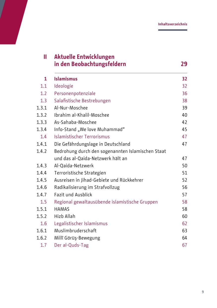 Seite 9 des Verfassungsschutzbericht 2018 Berlin