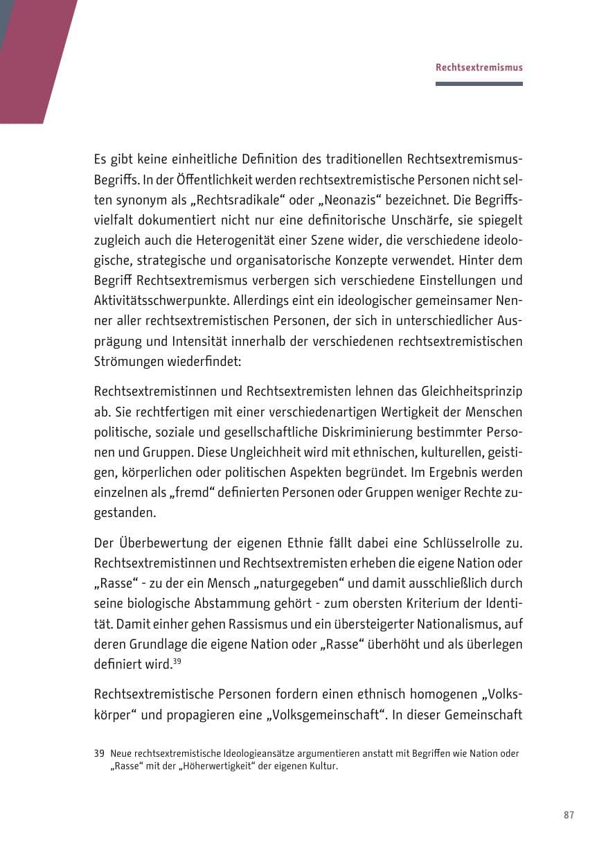 Seite 87 des Verfassungsschutzbericht 2018 Berlin