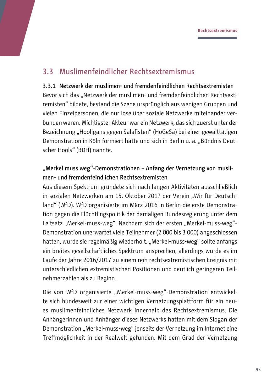 Seite 93 des Verfassungsschutzbericht 2018 Berlin