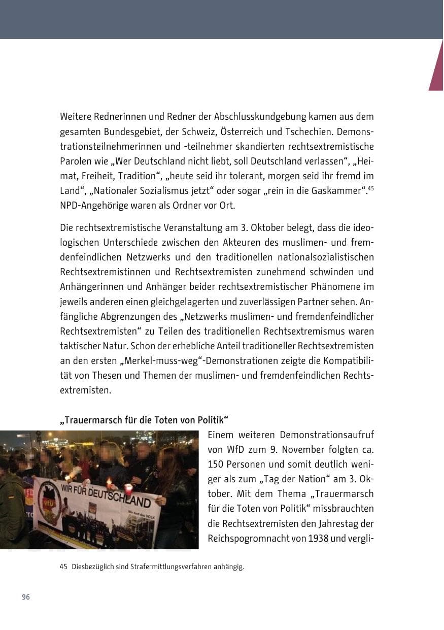 Seite 96 des Verfassungsschutzbericht 2018 Berlin