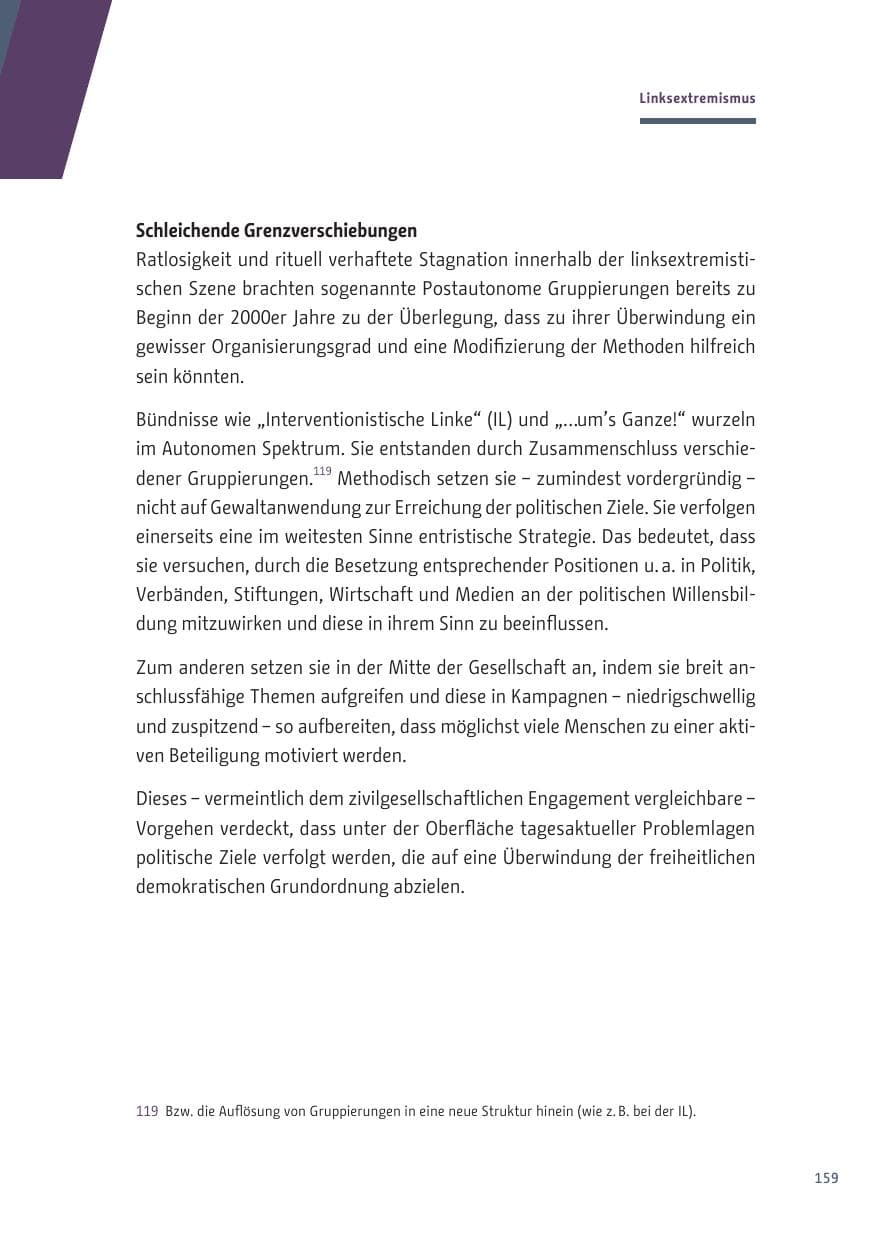 Seite 159 des Verfassungsschutzbericht 2019 Berlin