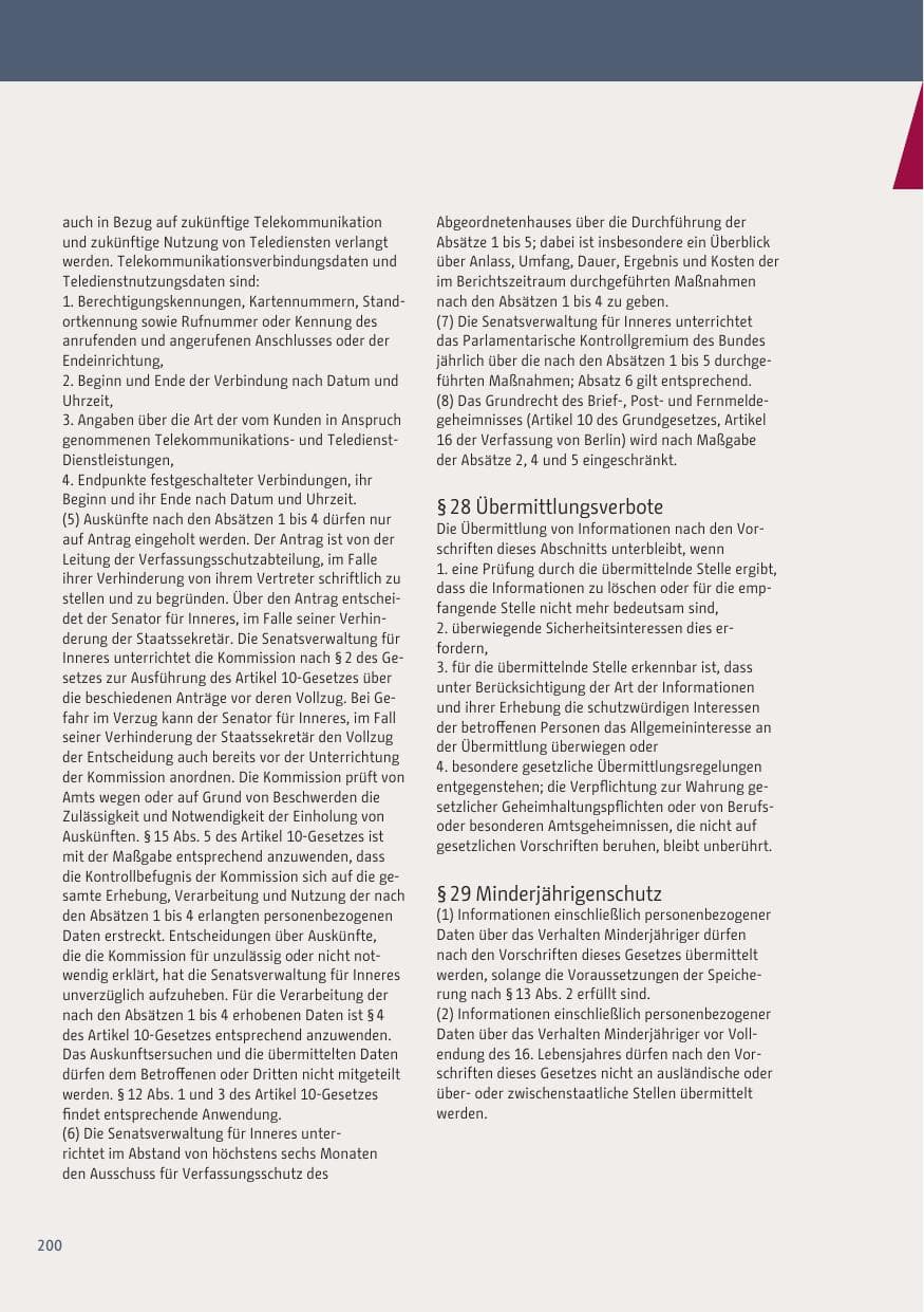 Seite 200 des Verfassungsschutzbericht 2019 Berlin