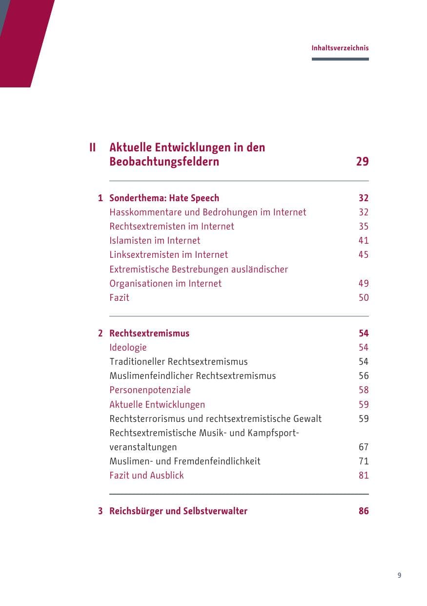Seite 9 des Verfassungsschutzbericht 2019 Berlin