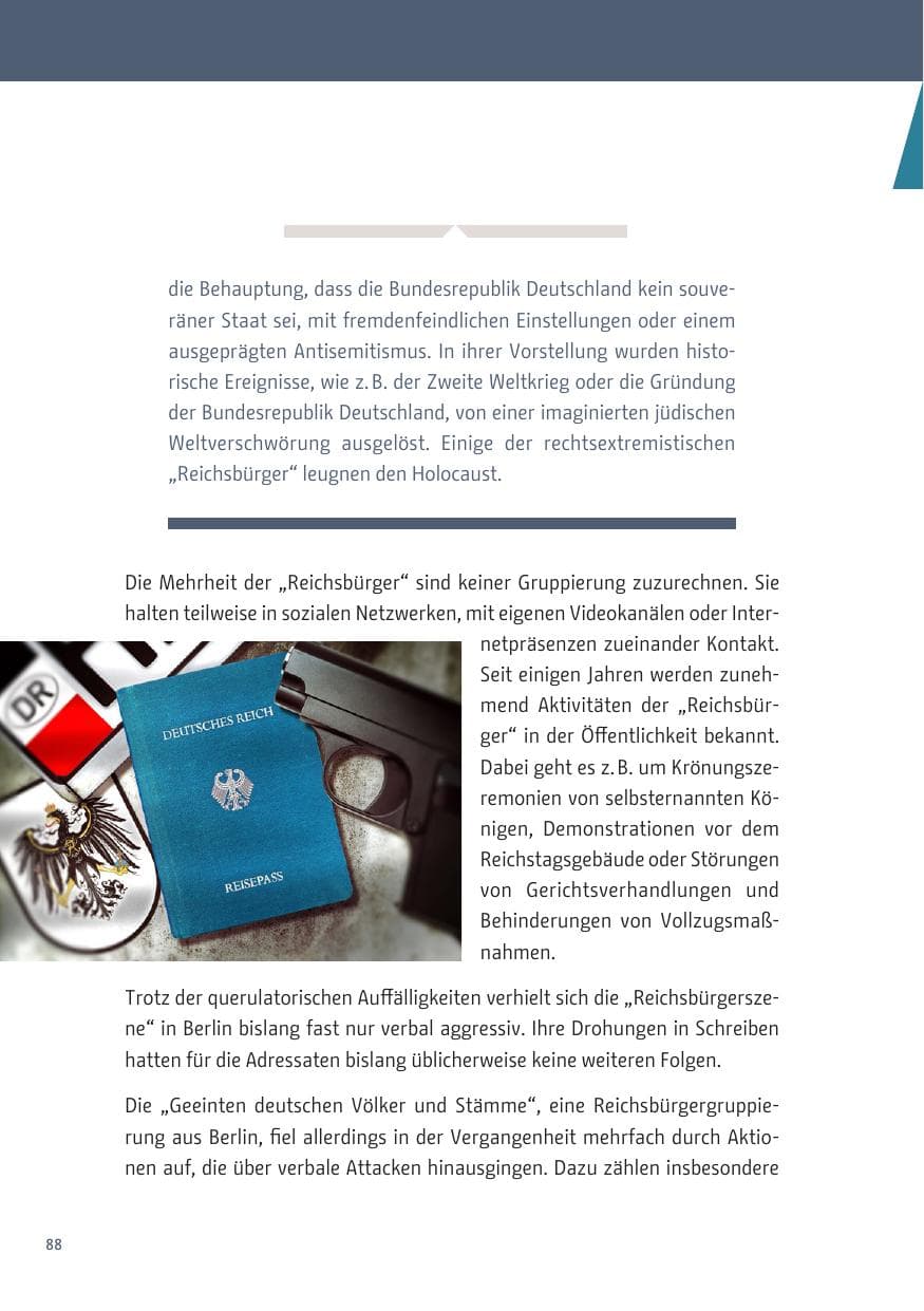 Seite 88 des Verfassungsschutzbericht 2019 Berlin