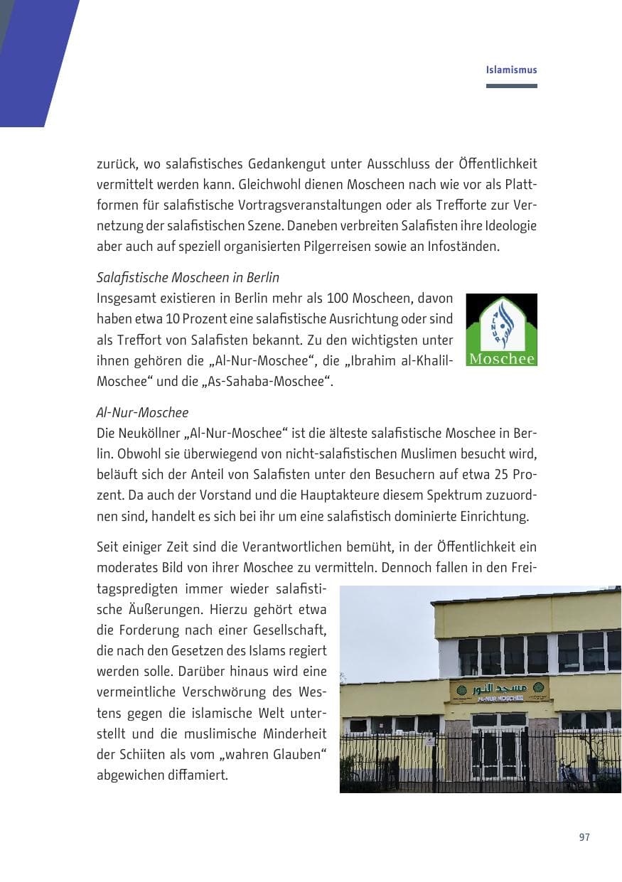 Seite 97 des Verfassungsschutzbericht 2019 Berlin