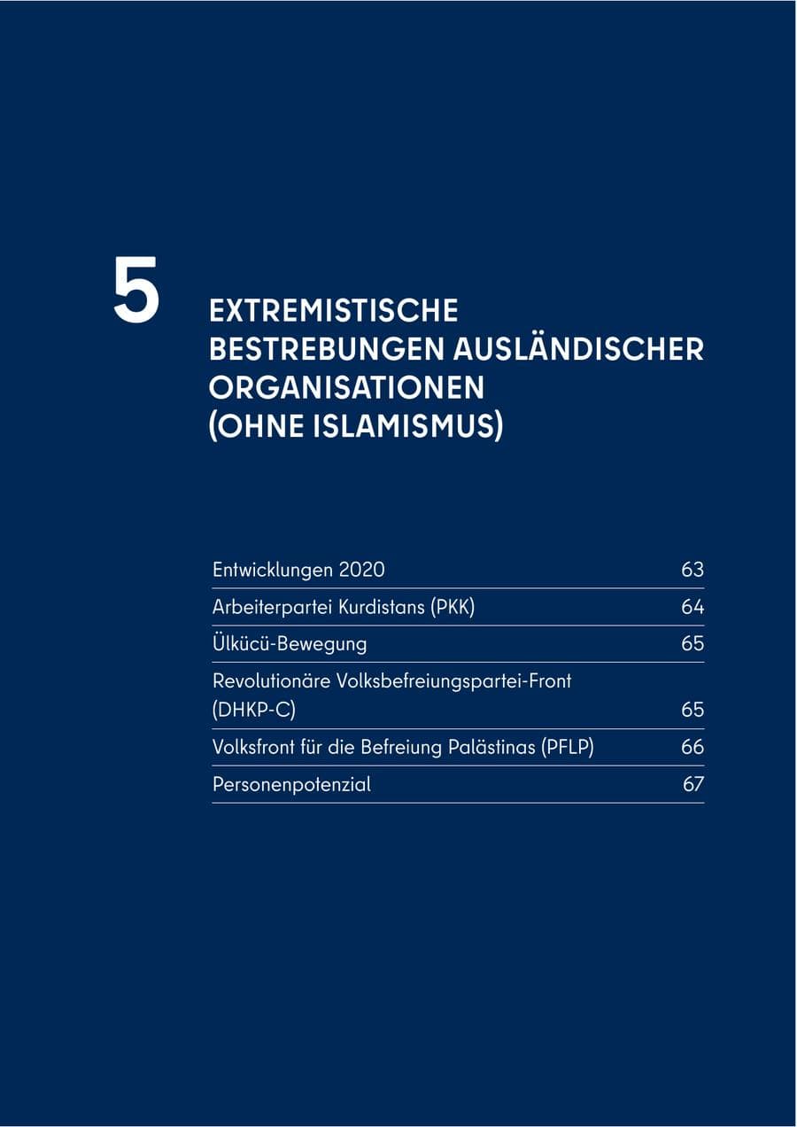 Seite 61 des Verfassungsschutzbericht 2020 Berlin
