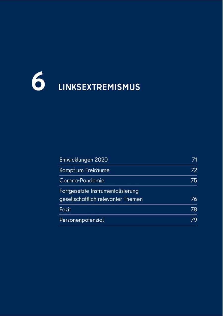 Seite 69 des Verfassungsschutzbericht 2020 Berlin