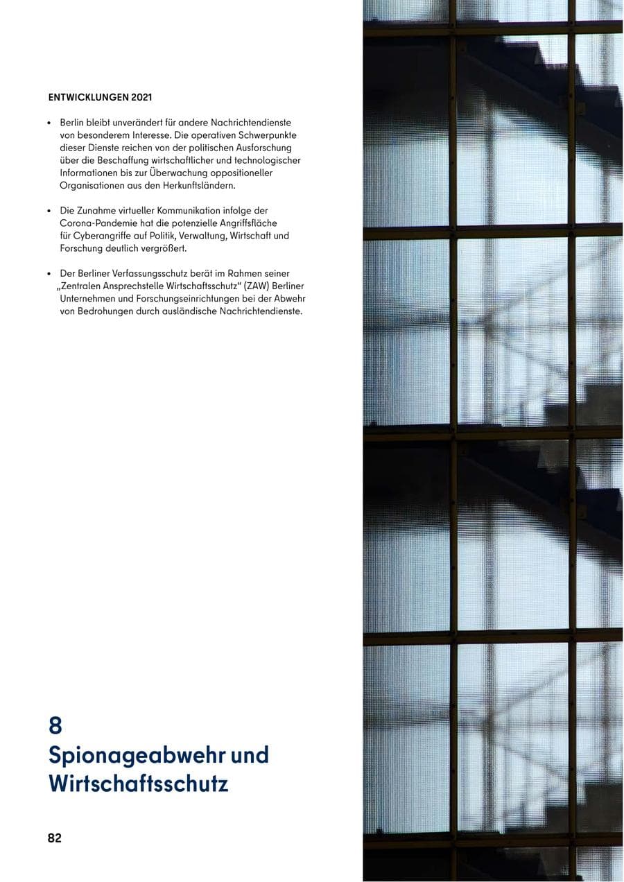 Seite 82 des Verfassungsschutzbericht 2021 Berlin