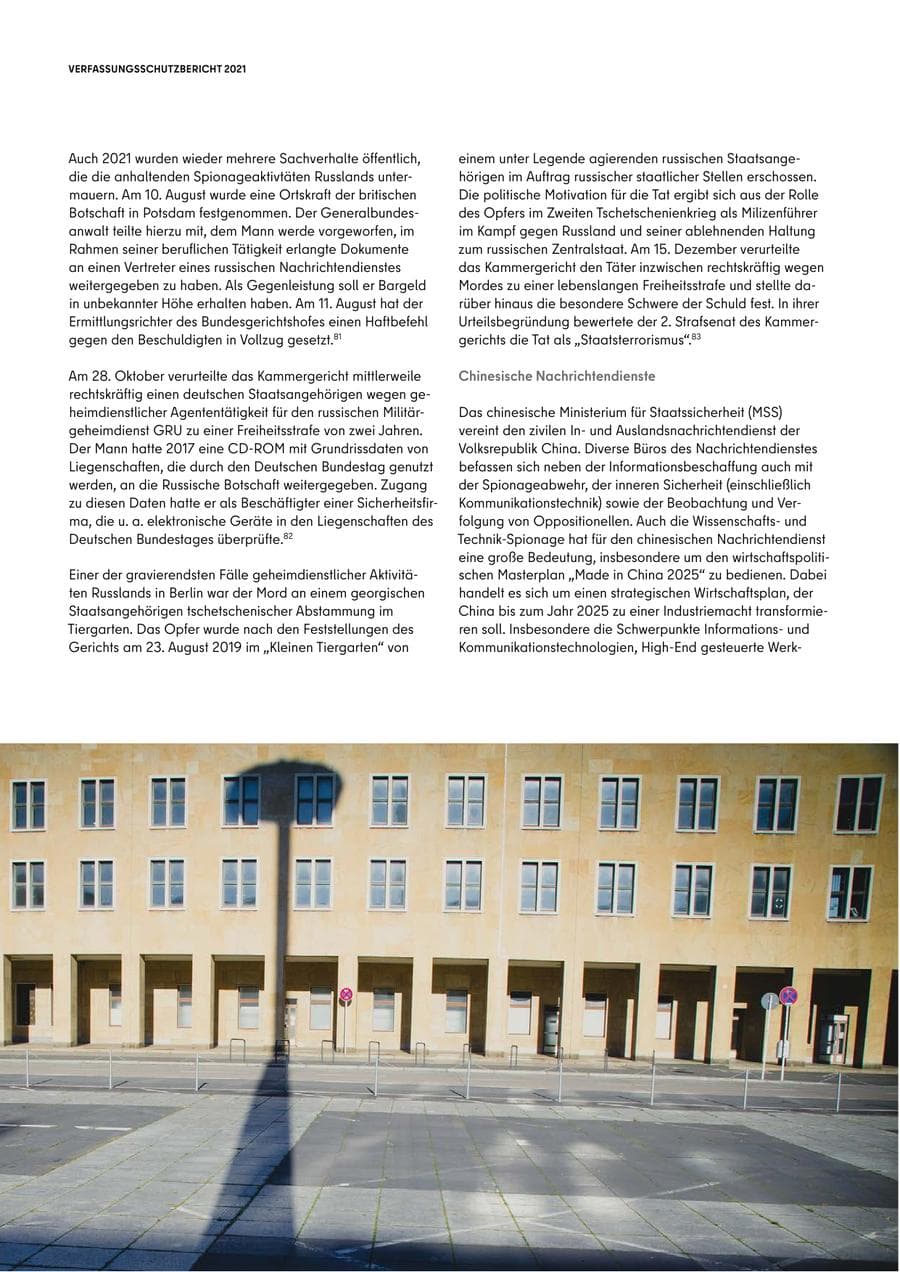 Seite 84 des Verfassungsschutzbericht 2021 Berlin