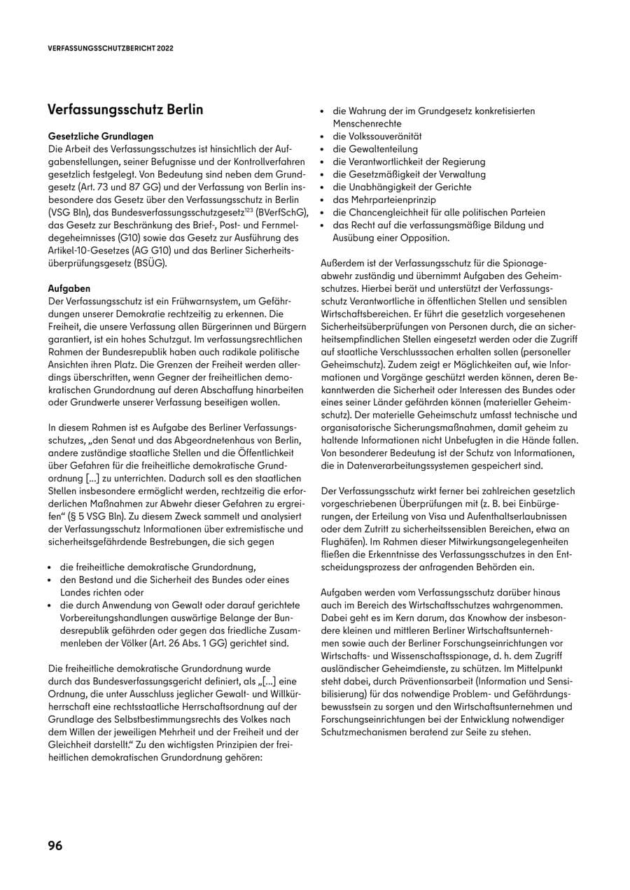 Seite 96 des Verfassungsschutzbericht 2022 Berlin
