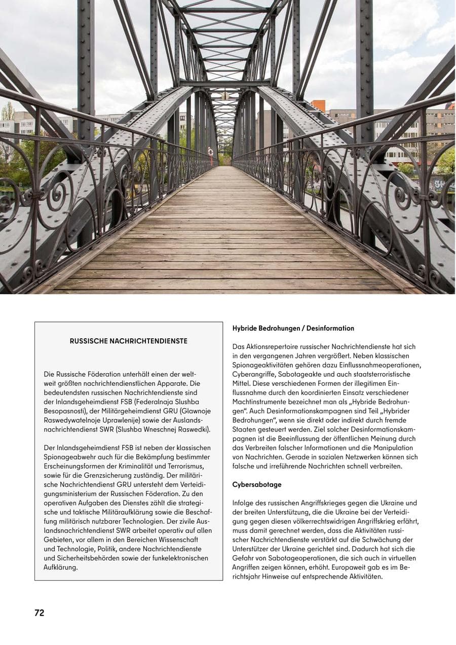 Seite 72 des Verfassungsschutzbericht 2023 Berlin
