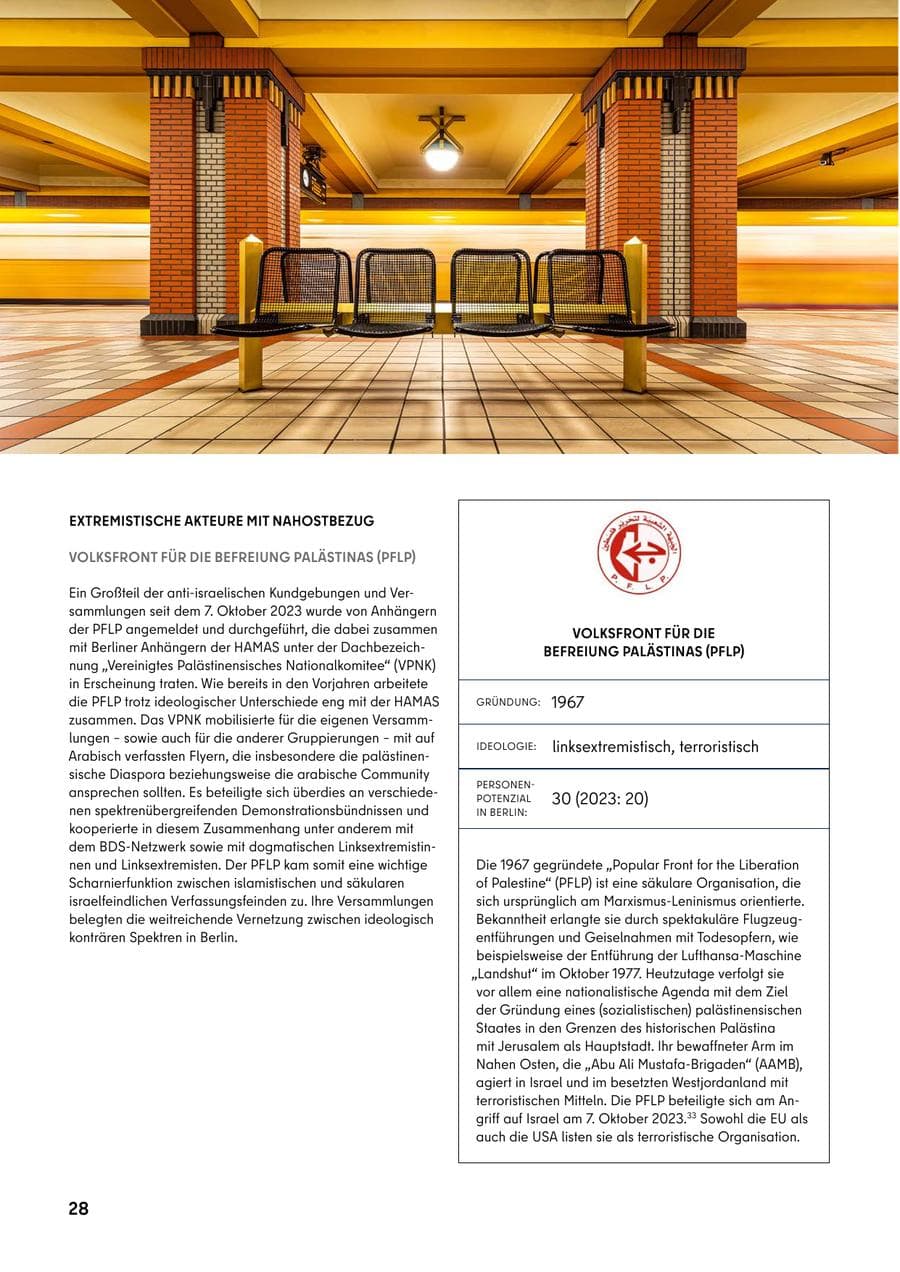 Seite 28 des Verfassungsschutzbericht 2024 Berlin