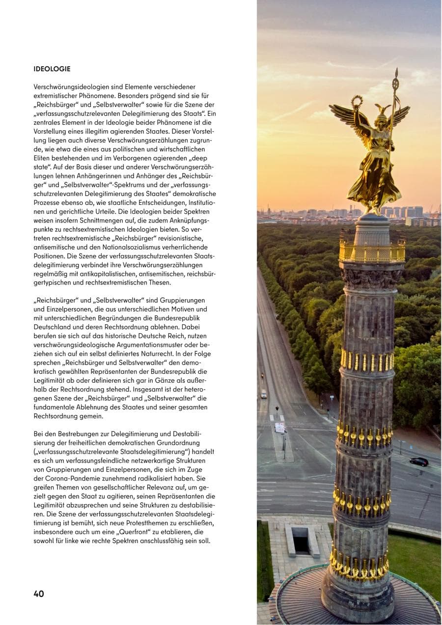 Seite 40 des Verfassungsschutzbericht 2025 Berlin