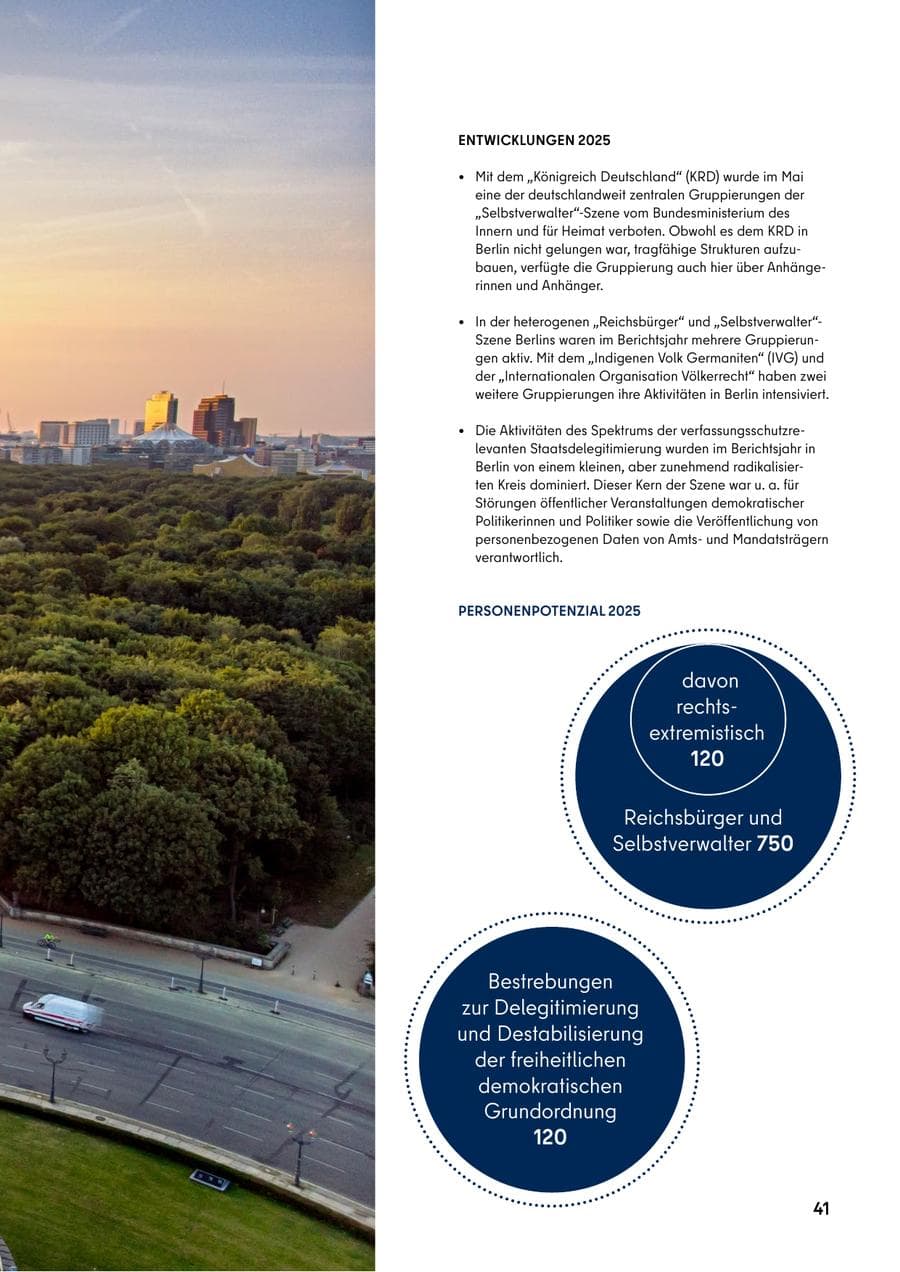 Seite 41 des Verfassungsschutzbericht 2025 Berlin