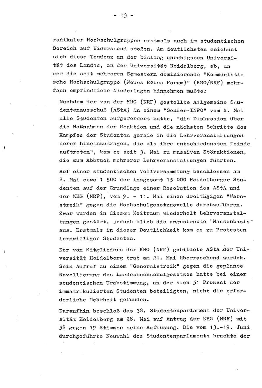 Seite 15 des Verfassungsschutzbericht 1973 Baden-Württemberg
