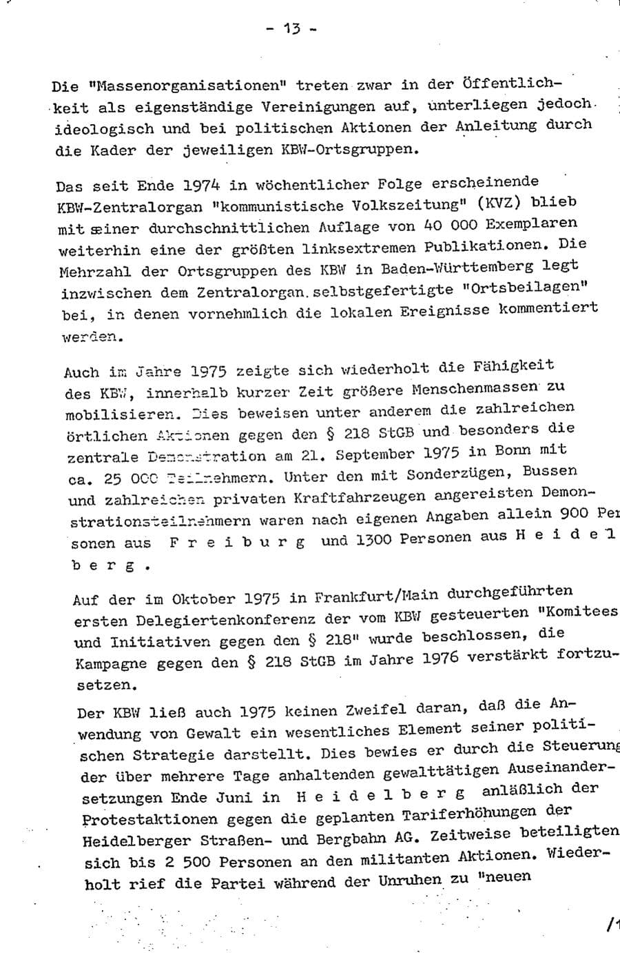Seite 18 des Verfassungsschutzbericht 1975 Baden-Württemberg