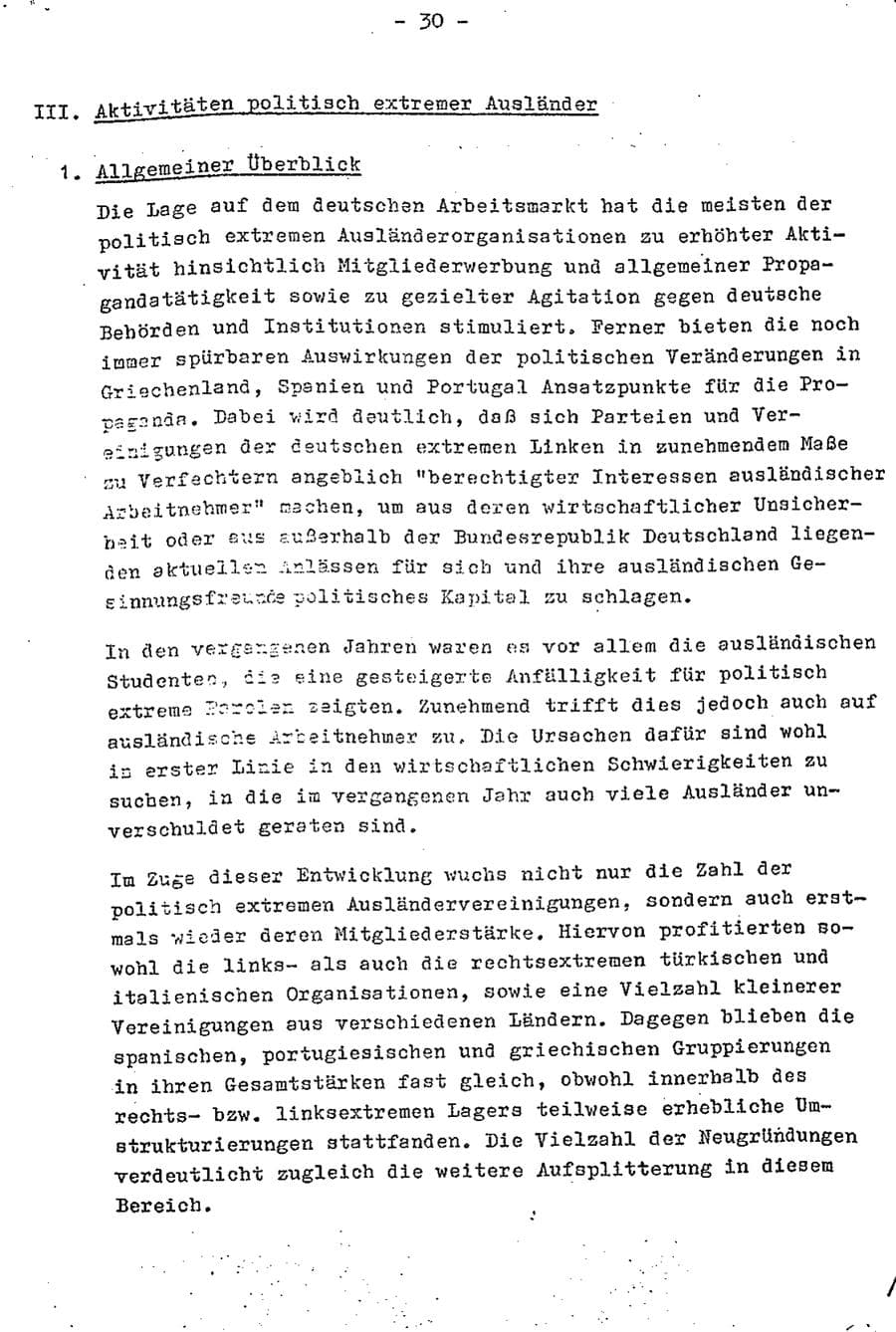 Seite 47 des Verfassungsschutzbericht 1975 Baden-Württemberg