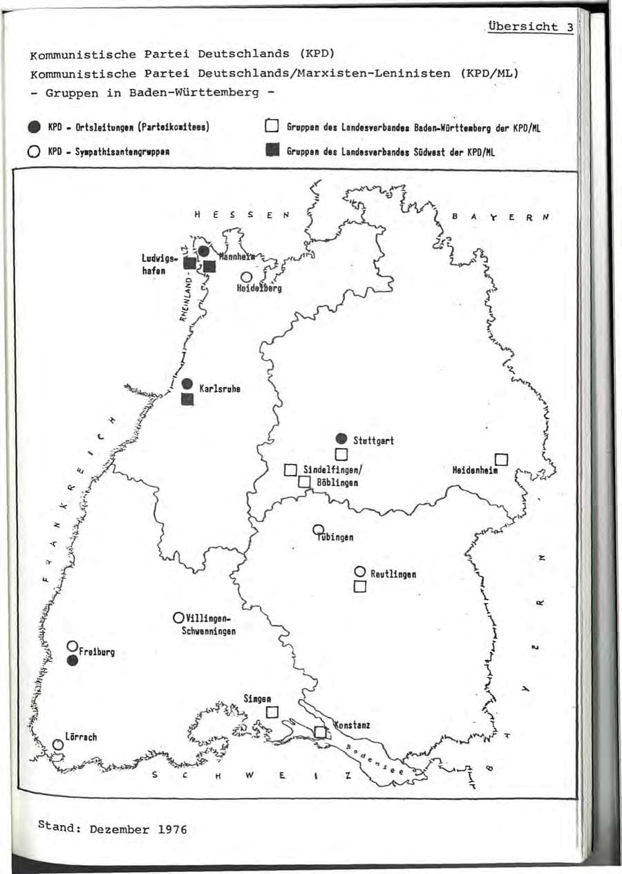 Seite 41 des Verfassungsschutzbericht 1976 Baden-Württemberg
