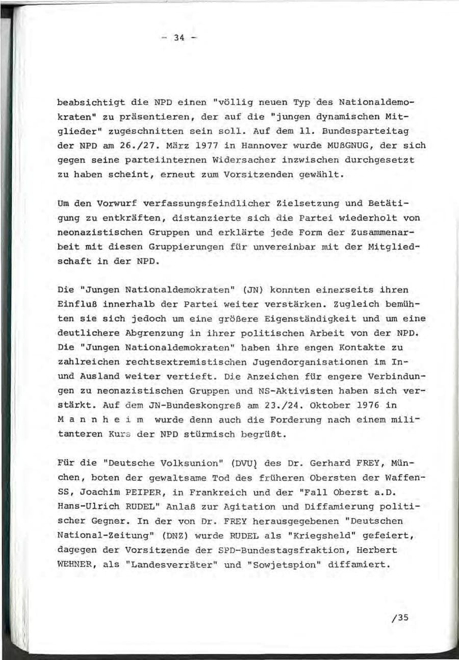 Seite 62 des Verfassungsschutzbericht 1976 Baden-Württemberg