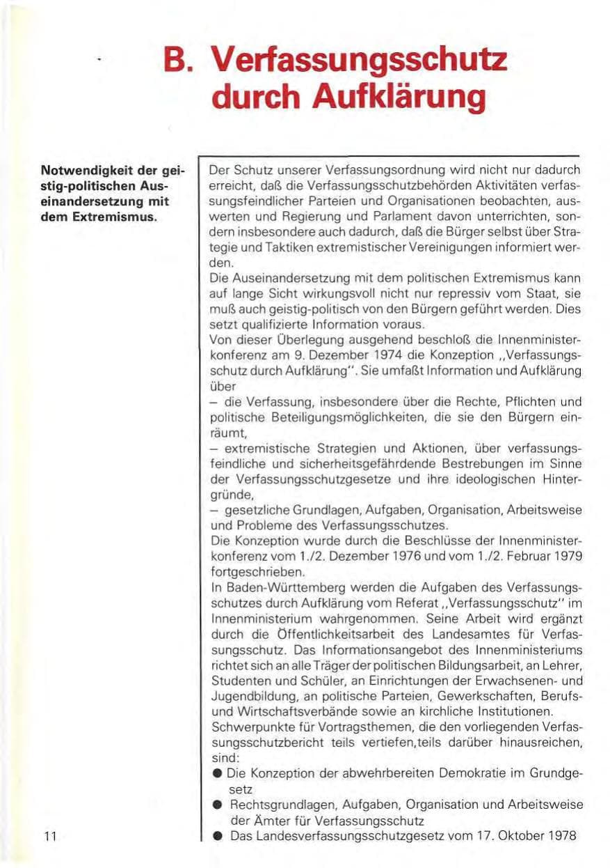 Seite 12 des Verfassungsschutzbericht 1978 Baden-Württemberg