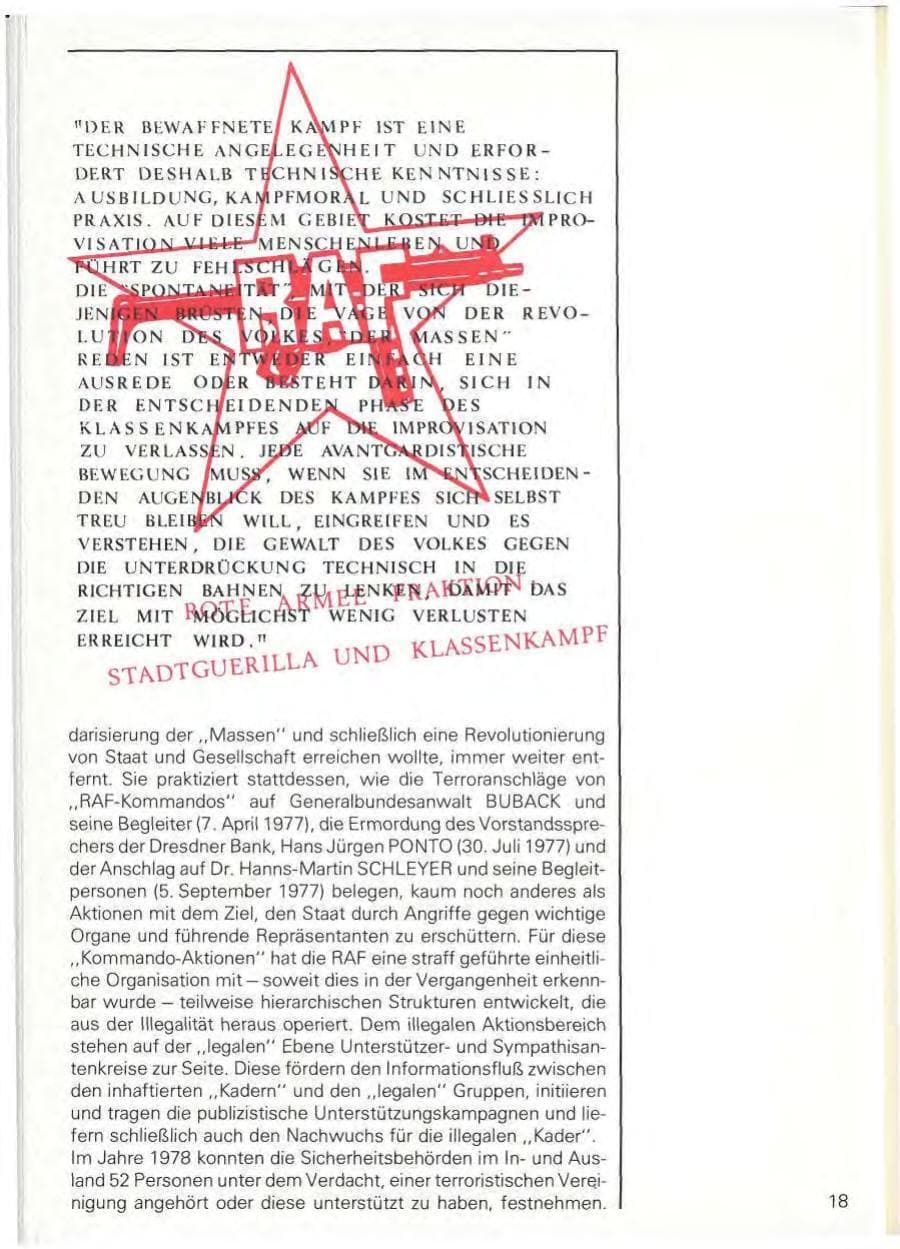 Seite 21 des Verfassungsschutzbericht 1978 Baden-Württemberg