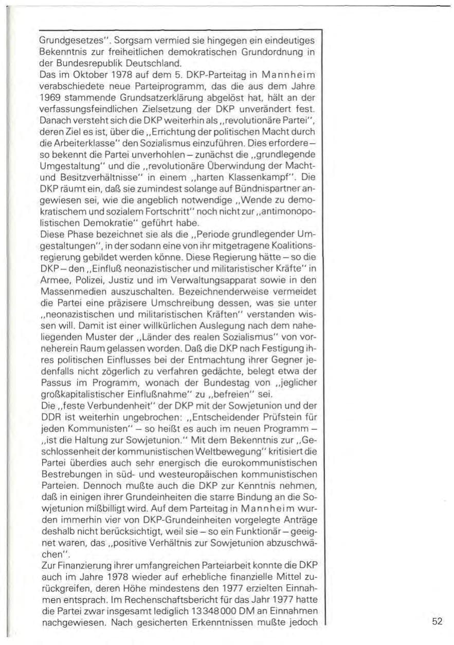 Seite 55 des Verfassungsschutzbericht 1978 Baden-Württemberg